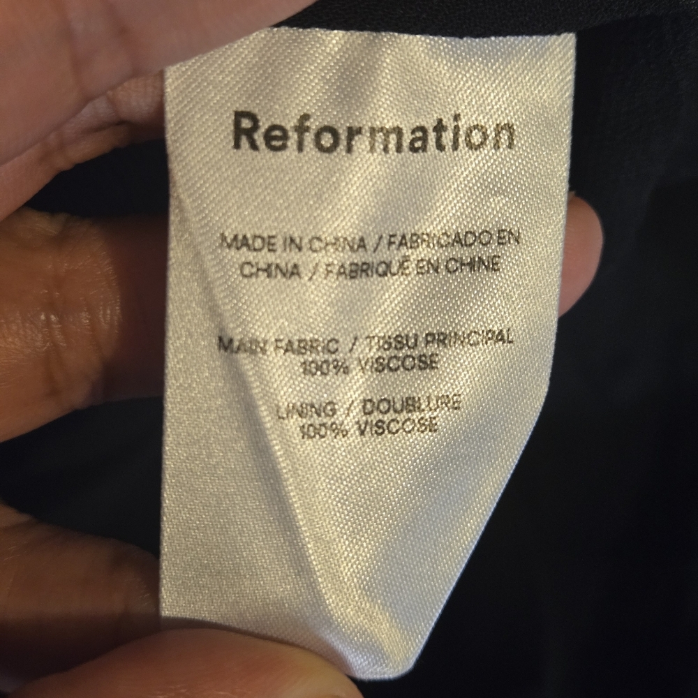 Reformation Black Ruffle Mini Dress - Picture 11 of 12
